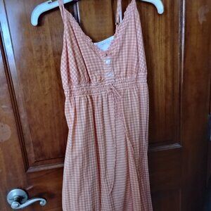 orange plaid sundress